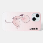 Cute Pink Flamingo Illustratie Case-Mate iPhone Case (Achterkant (horizontaal))