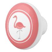 Cute Pink Flamingo Illustratie Keramische Knop (Rechts)