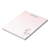 Cute Pink Flamingo Illustratie Notitieblok (Linkerzijde)