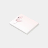 Cute Pink Flamingo Illustratie Post-it® Notes (Schuin)
