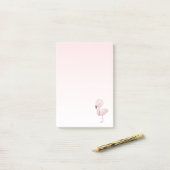 Cute Pink Flamingo Illustratie Post-it® Notes (Op bureau)