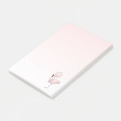 Cute Pink Flamingo Illustratie Post-it® Notes (Schuin)