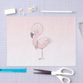 Cute Pink Flamingo Illustratie Tissuepapier (Craft)