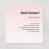 Cute Pink Flamingo Illustratie Vierkante Visitekaartje (Achterkant)