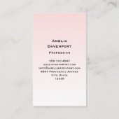 Cute Pink Flamingo Illustratie Visitekaartje (Achterkant)