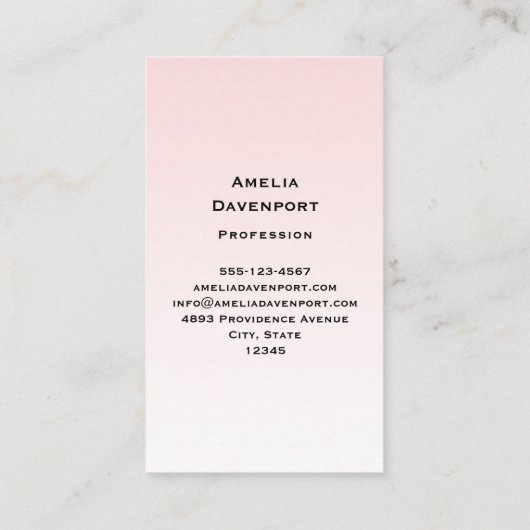 Cute Pink Flamingo Illustratie Visitekaartje (Achterkant)