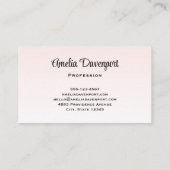 Cute Pink Flamingo Illustratie Visitekaartje (Achterkant)