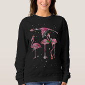 Cute Pink Flamingo Kerstmis 2021 Trui (Voorkant)