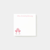 Cute Pink Flamingo Love Tropical Hawaiian Beach Post-it® Notes (Voorkant)