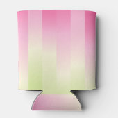 Cute Pink Flamingo Ombre Striped Blikjeskoeler (Achterkant)