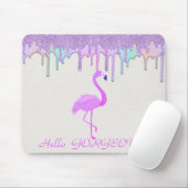 Cute Pink Flamingo, Rainbow Drives - Hallo Prachti Muismat (Met muis)