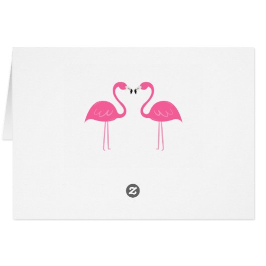 Cute Pink Flamingo Summer Beach Weddenschap (Achterkant Horizontaal)