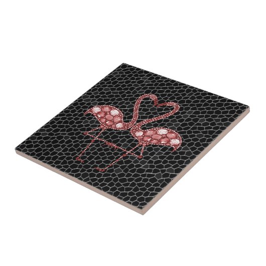 Cute Pink Flamingo Tegeltje (Zijkant)