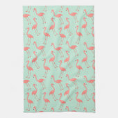 Cute Pink Flamingo Tekenpatroon Theedoek (Verticaal)