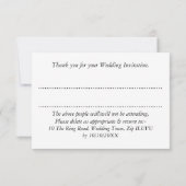 Cute Pink Flamingos Bride & Groom Wedding Kaart (Achterkant)