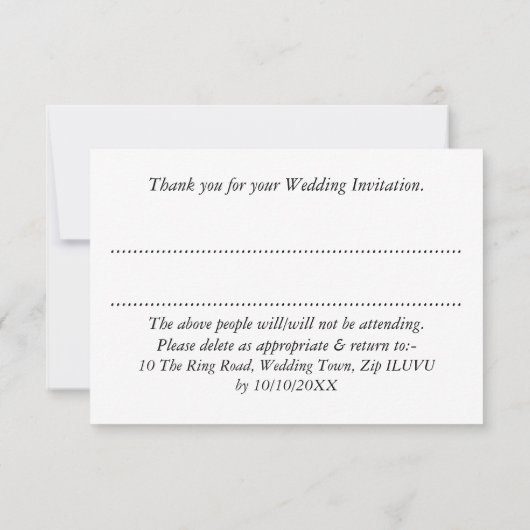 Cute Pink Flamingos Bride & Groom Wedding Kaart (Achterkant)