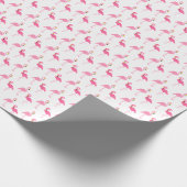 Cute Pink Flamingos Cadeaupapier (Hoek)