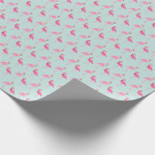 Cute Pink Flamingos Cadeaupapier (Hoek)
