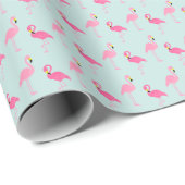 Cute Pink Flamingos Cadeaupapier (Rol Hoek)