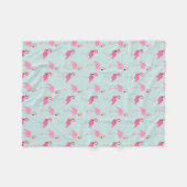 Cute Pink Flamingos Fleece Deken (Voorkant (Horizontaal))