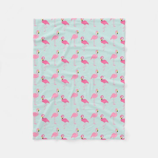 Cute Pink Flamingos Fleece Deken (Voorkant)