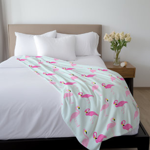 Cute Pink Flamingos Fleece Deken