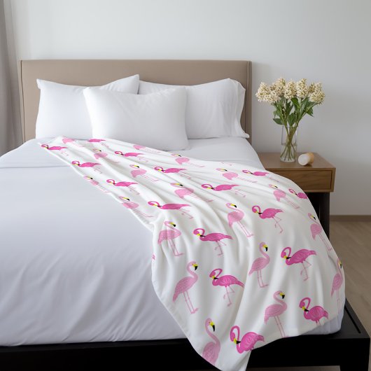 Cute Pink Flamingos Fleece Deken
