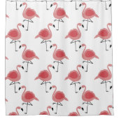 Cute Pink Flamingos Girly Chic Douchegordijn (Voorkant)