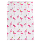 Cute Pink Flamingos Medium Cadeauzakje (Achterkant)