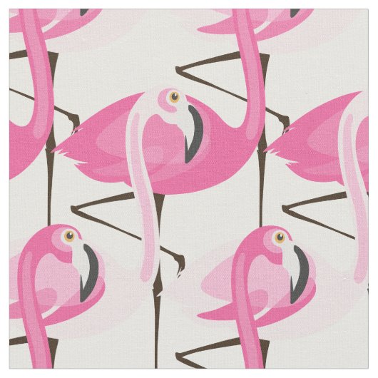 Cute Pink Flamingos Stof (Close Up)
