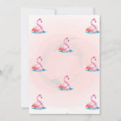 Cute Pink Flamingos Summer Birthday Party Kaart (Achterkant)