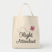 Cute Pink Flight Attendant Tote Bag (Voorkant)