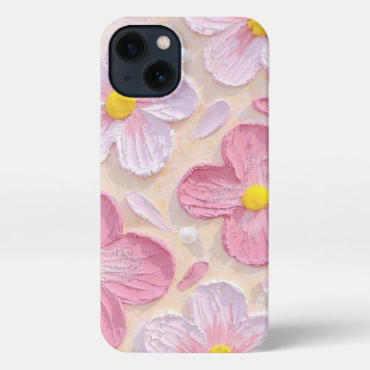 Cute Pink Floral Aesthetic Phone Case 🌸✨ iPhone Hoesje (Achterkant)