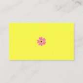 Cute Pink Floral Baby shower Diaper Raffle Ticket Informatiekaartje (Achterkant)