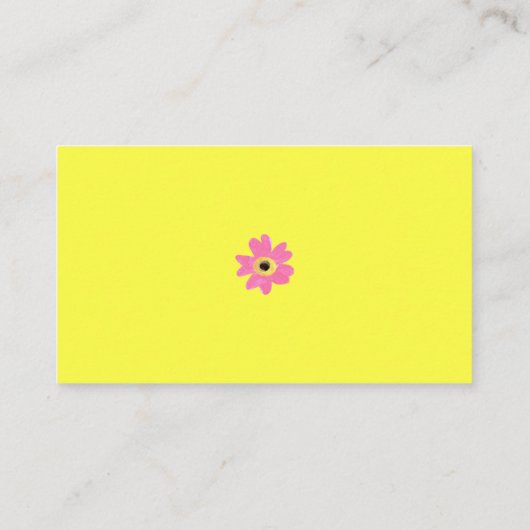 Cute Pink Floral Baby shower Diaper Raffle Ticket Informatiekaartje (Achterkant)