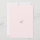 Cute Pink Floral Baby shower Invitation Kaart (Achterkant)