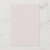 Cute Pink Floral Bunny Advice voor Baby shower Informatiekaartje (Achterkant)