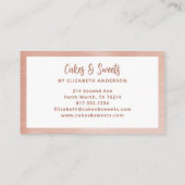 Cute Pink Floral Cake Mixer Bakery Visitekaartje (Achterkant)