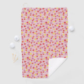 Cute Pink Floral Ditsy Golfhanddoek (Insitu)