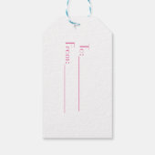 Cute Pink Floral Gift Label Cadeaulabel (Achterkant)