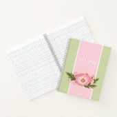 Cute pink floral Notebook for school girls Notitieboek (Binnen)