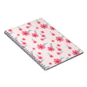 Cute Pink Floral Pattern | Daisy Flower Aesthetic Notitieboek (Rechterzijde)