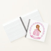 Cute Pink Floral Princess Notitieboek (Binnen)