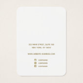 Cute Pink Floral Script oorklaar juwelen Visitekaartje (Achterkant)