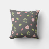 Cute Pink Floral Sierkussen (Voorkant)