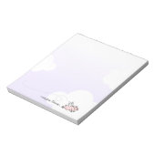 Cute Pink Flying Pig Notitieblok (Linkerzijde)