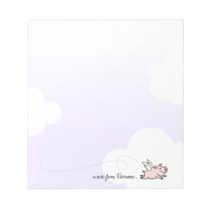 Cute Pink Flying Pig Notitieblok