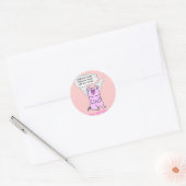 Cute Pink Flying Pig Ronde Sticker (Envelop)