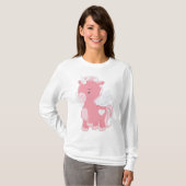 Cute Pink Flying Unicorn Pegacorn T-shirt (Voorkant volledig)
