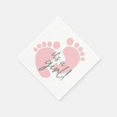 Cute Pink Footprint Baby shower Servet (Hoek)